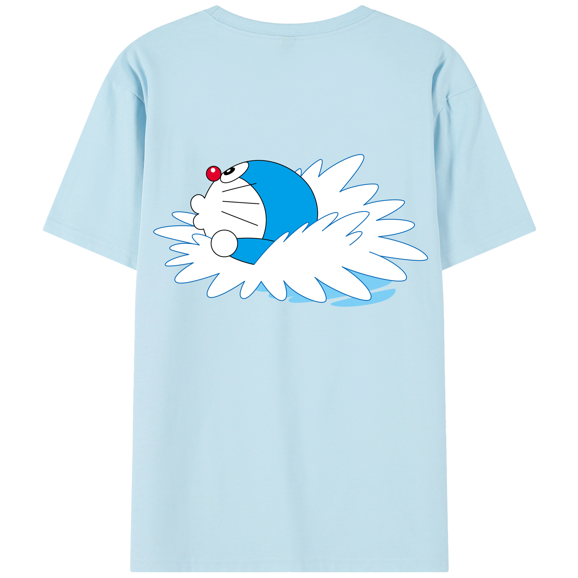 （画像用） ドラえもん Doraemon 綿100％半袖Tシャツ（背面プリント）